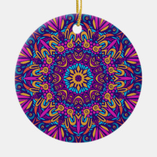 Décoration En Céramique Mandala sans fin charmant et coloré ceram