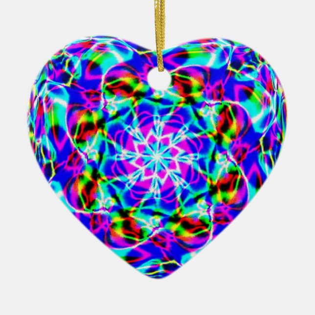 Décoration En Céramique Mandala violet (Devant)