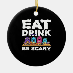 Décoration En Céramique Manger Boire Être Effrayant Créatif Halloween