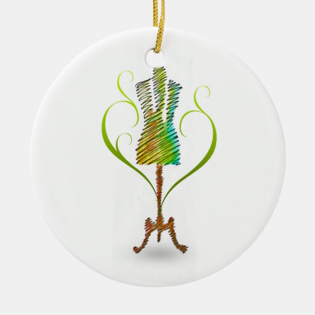 Décoration En Céramique Mannequin Seamstress / Mannequin fabricant / (Devant)