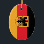 Décoration En Céramique Manteau allemand de drapeau de bras<br><div class="desc">Les cadeaux d'ornements les plus drôles,  de T-shirts,  de sweat - shirts à capuche,  d'autocollants,  de boutons et de nouveauté de http://www.Shirtuosity.com.</div>