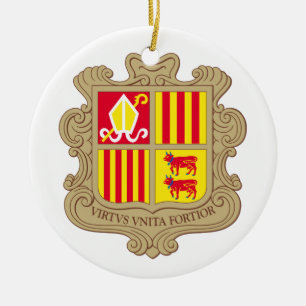 Décoration En Céramique Manteau de l'Andorre d'ornement de bras