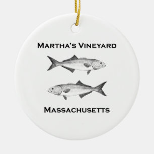 Décoration En Céramique Maquereau d'or de Martha's Vineyard