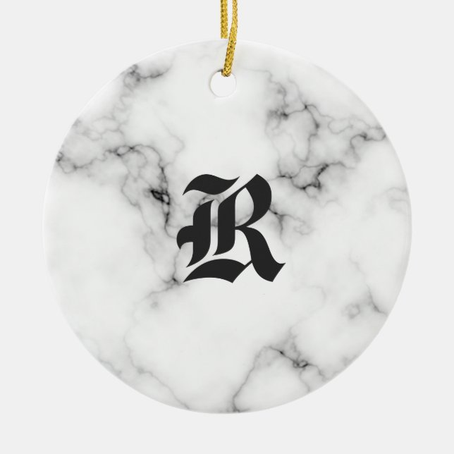 Décoration En Céramique Marble monogram (Devant)