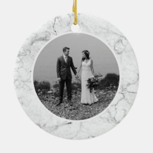 Décoration En Céramique Marble Premier Noël en tant que Mr & Mrs Photo per