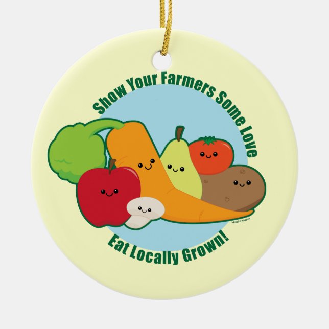 Décoration En Céramique Marché d'agriculteurs (Devant)