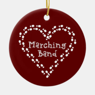 Décoration En Céramique Marching Band Empreintes Coeur