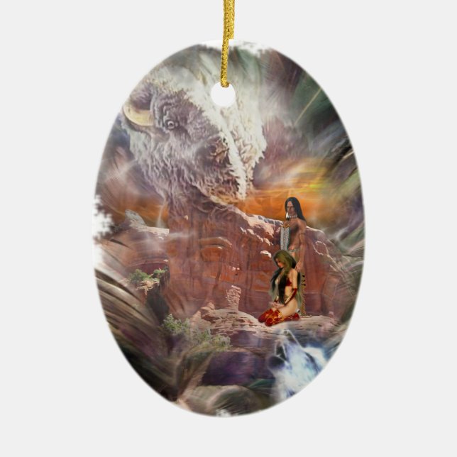 Décoration En Céramique Mariage indien américain Night Vignette (Devant)