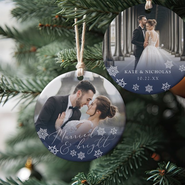 Décoration En Céramique Marié et brillant | Noël photo Mariage (Créateur téléchargé)