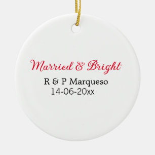 Décoration En Céramique Marié & lumineux ajouter nom de couple mariage ajo