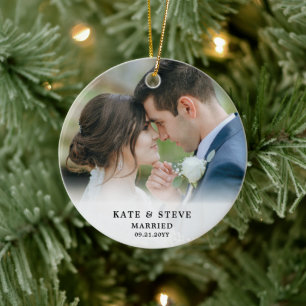 Décoration En Céramique Mariés tout juste Photo de mariage Nouveau couple 