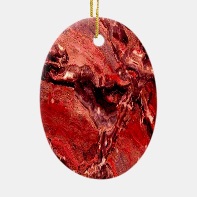 Décoration En Céramique Mars des Roches Rouges Rouges (Dos)