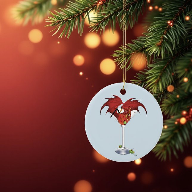 Décoration En Céramique Martini Imaginaire Red Dragon (Créateur téléchargé)
