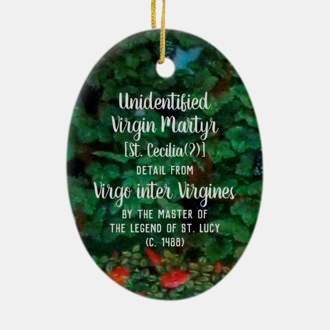 Décoration En Céramique Martyr vierge non identifié [St. Cecilia(?)] (Dos)