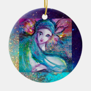 Décoration En Céramique MASQUE EN BLEU, Monogramme