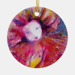 Décoration En Céramique MASQUE EN ROUGE, Monogramme