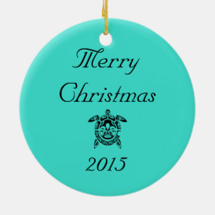 Décoration En Céramique Masque Tribal Personnalisé Turquoise de la tortue 