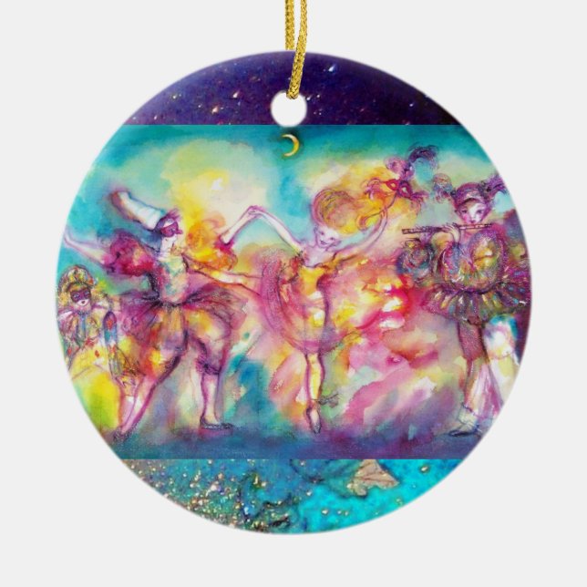 DÉCORATION EN CÉRAMIQUE MASQUERADE / PLANTE BOUTEILLE (Devant)