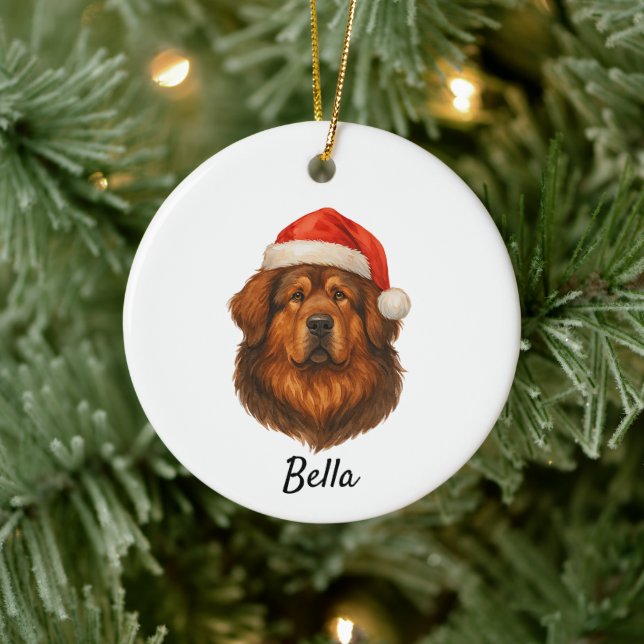 Décoration En Céramique Mastiff Tibétain (Arbre)