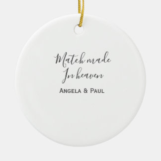 Décoration En Céramique Match made in heaven name couple wedding simple