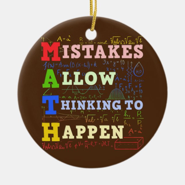 Décoration En Céramique Math Enseignant Mathématiques Étudiants Mathématiq (Devant)