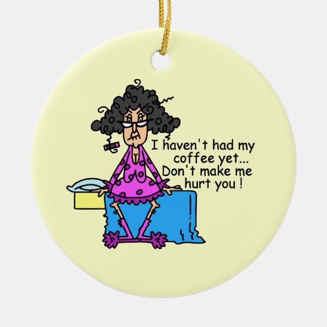 Décoration En Céramique Matin Avant Humour Café (Devant)