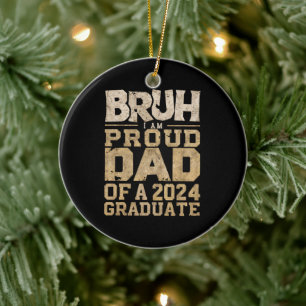Décoration En Céramique Mec je suis un papa fier d'un diplômé de 2024