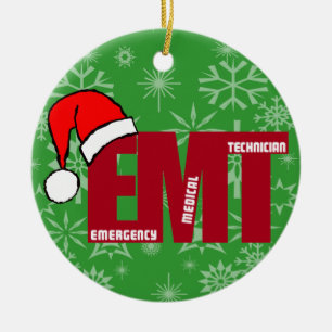 DÉCORATION EN CÉRAMIQUE MED TECH DE SECOURS D'ORNEMENT DE NOËL D'EMT PÈRE