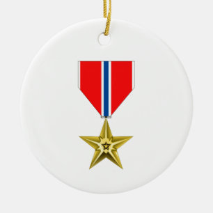 DÉCORATION EN CÉRAMIQUE MÉDAILLE BRONZE STAR