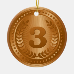 Décoration En Céramique Médaille de bronze 3e place