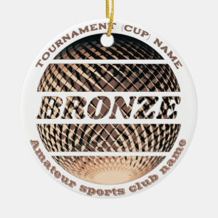Décoration En Céramique Médaille de bronze, 3e place gagnante