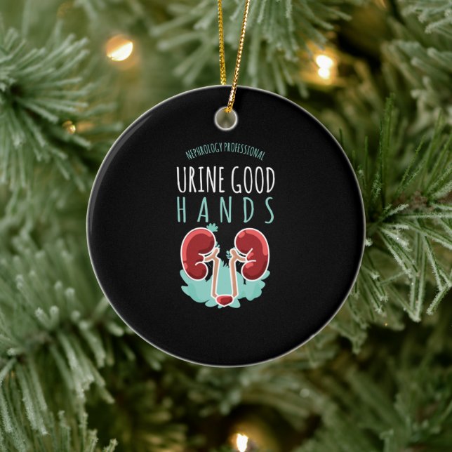 Décoration En Céramique Médecin du rein Urologie Cadeau Urine Bonnes mains (Arbre)