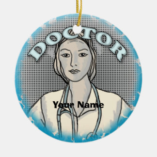 Décoration En Céramique Médecin femme rétro
