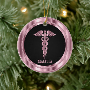 Décoration En Céramique 👨 Médicale classe ⚕️ - Noir et Rose