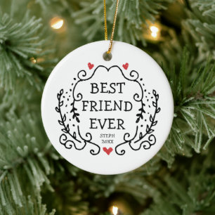 Décoration En Céramique Meilleur Ami Jamais Personnalisé Bestie BFF Keepsa