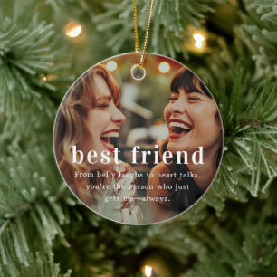 Décoration En Céramique Meilleur ami   Sentiments photo Keepsaké Noël