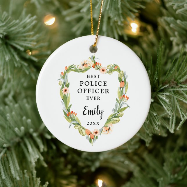 Décoration En Céramique Meilleur Bureau De Police Jamais Personnalisé Poli (Arbre)