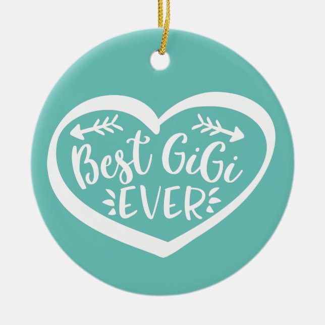 Décoration En Céramique Meilleur cadeau Gigi Ever Grand-Mère (Devant)