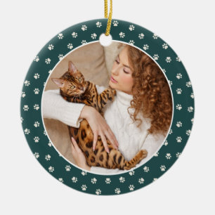 Décoration En Céramique Meilleur Chat Maman Jamais Paw Motif Frame Photo