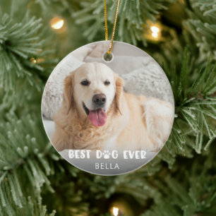 Décoration En Céramique Meilleur chien jamais Photo Empreinte de patte Per