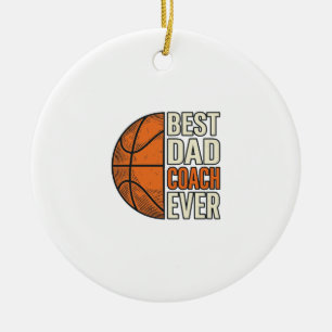 Décoration En Céramique Meilleur Coach Papa Ever Basket Vintage Vector Des