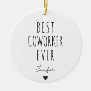 Décoration En Céramique Meilleur collègue Nom personnalisé Jour