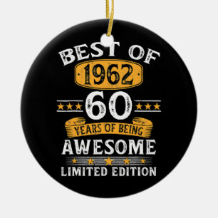 Décoration En Céramique Meilleur De 1962 Cadeaux 60 Ans 60e Anniversaire