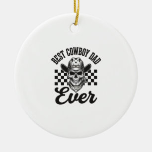Décoration En Céramique Meilleur design de chemise Western Skull pour papa