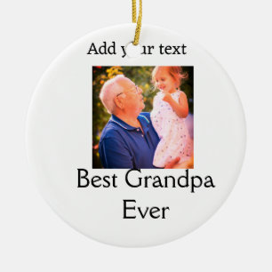 Décoration En Céramique Meilleur grand-père jamais grand-père photo cadeau