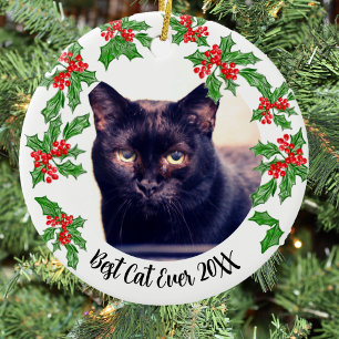 Décoration En Céramique Meilleur Noël pour chat ou mémorial pour animal de