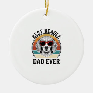 Décoration En Céramique Meilleur Papa Beagle Ever Création de T-Shirt Vint