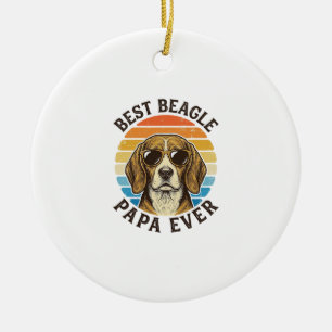 Décoration En Céramique Meilleur Papa Beagle Vintage Conception de Maillot