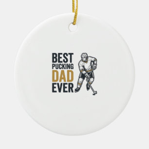 Décoration En Céramique Meilleur Papa de Hockey de Tous les Temps Concepti