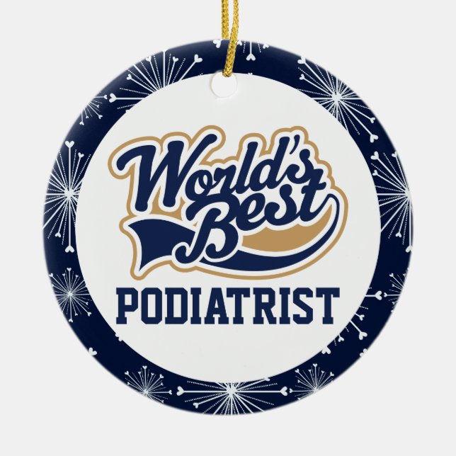 Décoration En Céramique Meilleur Podiatriste Monde (Devant)